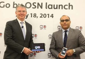 David Butorac (L) and Emad Morcos (R ) launching Go by OSN. 