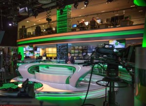 Alarab news studio in Bahrain.