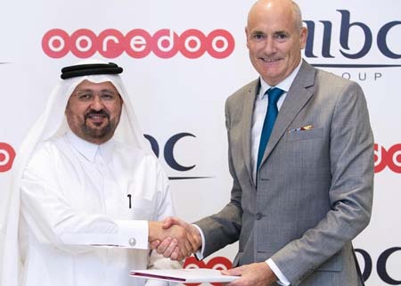 Left to right: Waleed Al Sayed, CEO of Ooredoo Qatar and Sam Barnett, CEO of MBC Group.