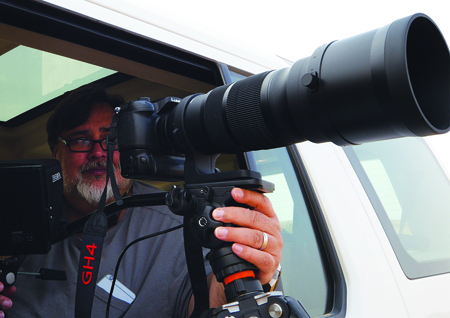 Jonathan Ali Khan filming.