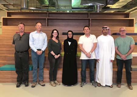 HE Noura Al Kaabi, Chairwoman of Media Zone Authority-Abu Dhabi and Jassim Al Nowais of ADFC meet with international film executives.