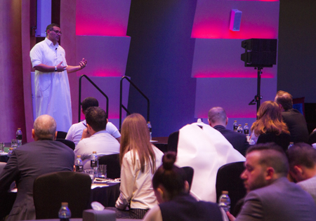Kaswara Al Khatib at Digital Media Summit in Dubai.