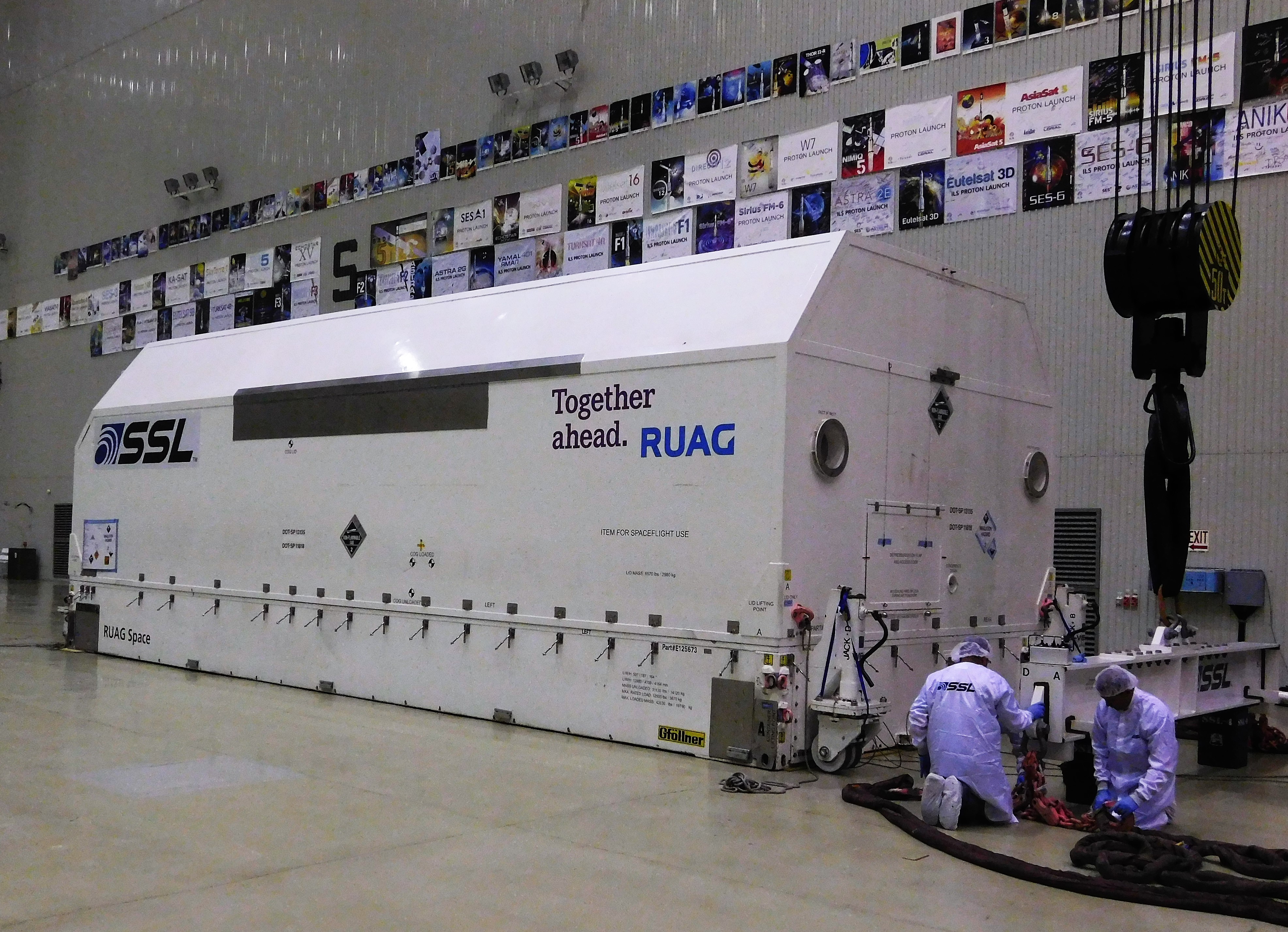 Amazonas 5 arrives at ILS in Baikonur