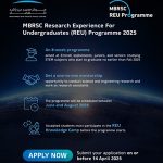 MBRSC opens registrations for 2025 REU Programme