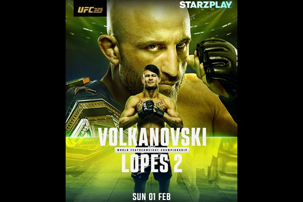 StarzPlay to stream ‘UFC 325: Volkanovski vs. Lopes 2’ live across MENA